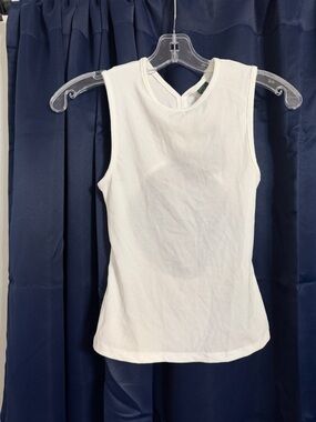 wild fable White Ribbed Crewneck Tank XS